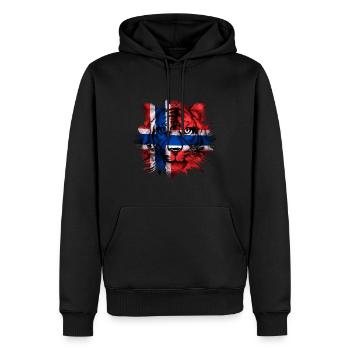 Norvège - Sweat à capuche Premium bio Homme - noir - Devant - Nico (187cm)