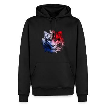 Panama - Männer Premium Bio Hoodie - Schwarz - Vorne - Nico (187cm)