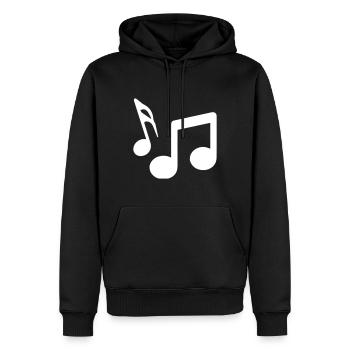 Musiknoten zeichen - Männer Premium Bio Hoodie - Schwarz - Vorne - Nico (187cm)
