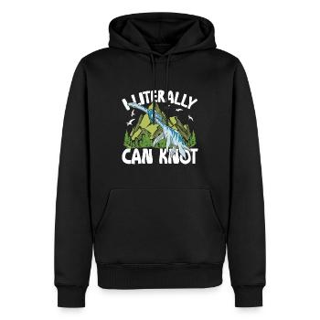 I Literally Can Knot Dino Dinosaurier Knoten - Männer Premium Bio Hoodie - Schwarz - Vorne - Nico (187cm)