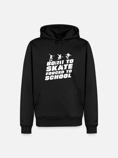 Lustiger Skateboarding-Spruch - Männer Premium Bio Hoodie - Schwarz