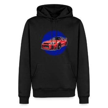 Jdm Halloween edition / Costume de mécanicien Tuning - Sweat à capuche Premium bio Homme - noir - Devant - Nico (187cm)