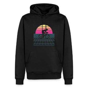 Cycliste de route Vélo de route Hommes Vélo de route Femmes - Sweat à capuche Premium bio Homme - noir - Devant - Nico (187cm)