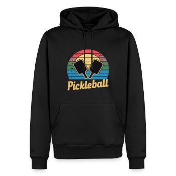 Pickleball für einen Pickleballspieler - Männer Premium Bio Hoodie - Schwarz - Vorne - Nico (187cm)