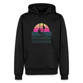 Kiten Kitesurfer Kitesurfing Women Men - Men’s Premium Organic Hoodie - black - Front - Nico (187cm)