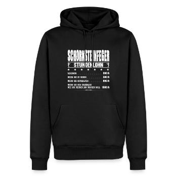 Schornsteinfeger Gehalt Kaminkehrer Kaminfeger - Männer Premium Bio Hoodie - Schwarz - Vorne - Nico (187cm)