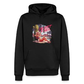Sonnenuntergang Desert Vibes Urlaub Abenteuer - Männer Premium Bio Hoodie - Schwarz - Vorne - Nico (187cm)