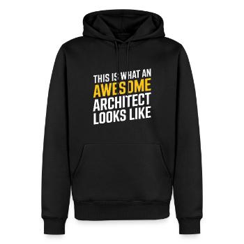 This Is What An Awesome Architect Looks Like - Männer Premium Bio Hoodie - Schwarz - Vorne - Nico (187cm)