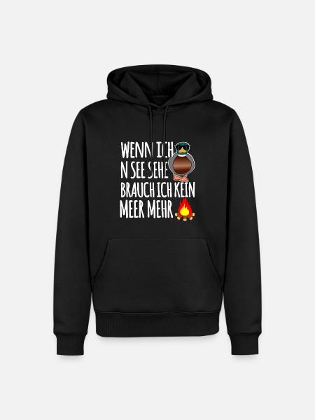 Ente am See - Männer Premium Bio Hoodie - Schwarz