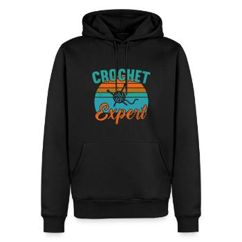 Crochet Expert / Häkeln - Men’s Premium Organic Hoodie - black - Front - Nico (187cm)