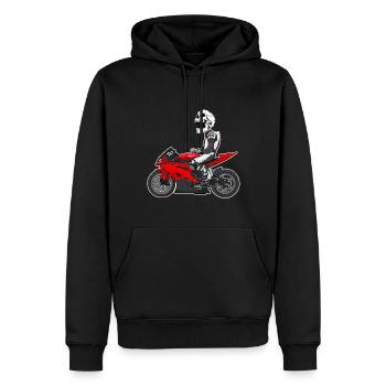 Motorcycle Lifestyle / Motorrad / Motorräder biker - Männer Premium Bio Hoodie - Schwarz - Vorne - Nico (187cm)