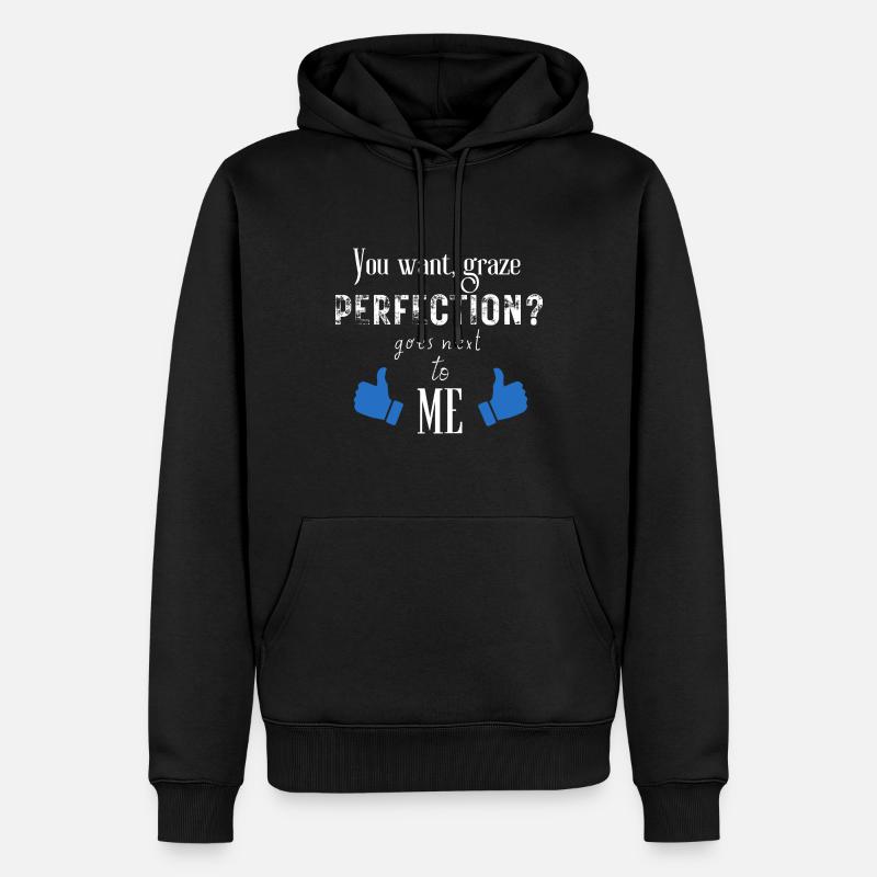 Die Perfektion - Männer Premium Bio Hoodie - Schwarz