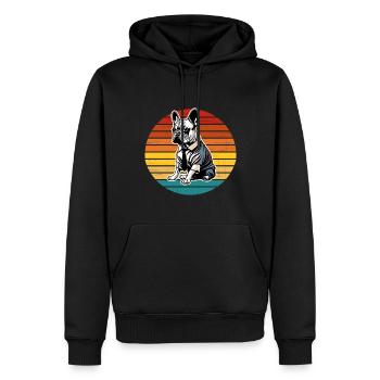 French Bulldog T Shirt Dog funny dog design Hunde - Männer Premium Bio Hoodie - Schwarz - Vorne - Nico (187cm)
