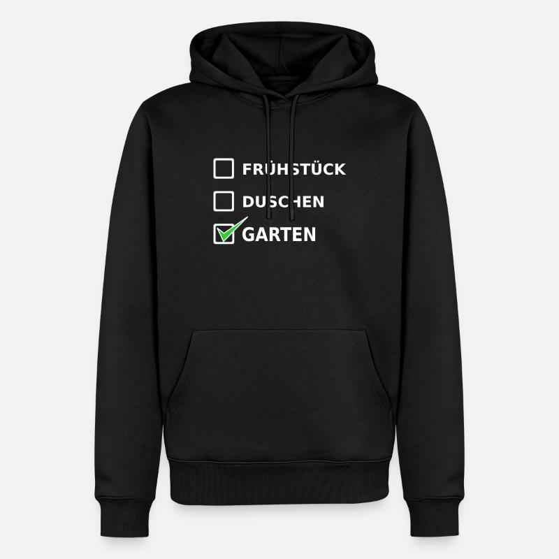 Garten - Männer Premium Bio Hoodie - Schwarz
