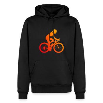 Cyclisme Cycliste Vélo Cyclisme - Sweat à capuche Premium bio Homme - noir - Devant - Nico (187cm)