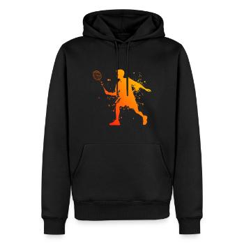 Men's Squash Badminton Badminton - Men’s Premium Organic Hoodie - black - Front - Nico (187cm)