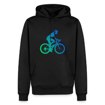 Cyclisme VTT Vélo Vélo Homme - Sweat à capuche Premium bio Homme - noir - Devant - Nico (187cm)