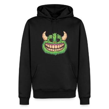 Streetstyle Monster Graffiti Kunst Streetart - Männer Premium Bio Hoodie - Schwarz - Vorne - Nico (187cm)