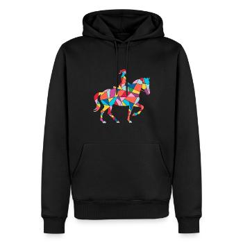 Pferd reiten Reiter Frauen Kinder Mädchen Pferde - Männer Premium Bio Hoodie - Schwarz - Vorne - Nico (187cm)