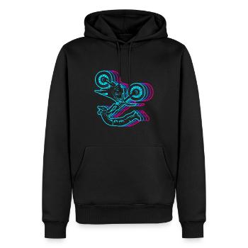 Dirt Biker Moto Vintage Motocross Garçons - Sweat à capuche Premium bio Homme - noir - Devant - Nico (187cm)