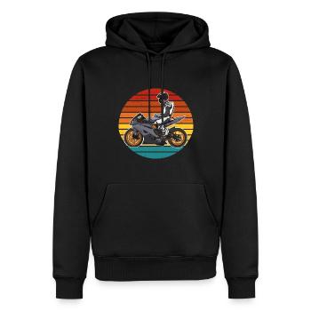Motorcycle Lifestyle / Motorrad / Motorräder biker - Männer Premium Bio Hoodie - Schwarz - Vorne - Nico (187cm)