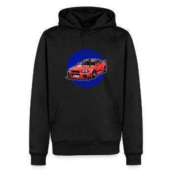 Jdm Halloween edition / Costume de mécanicien Tuning - Sweat à capuche Premium bio Homme - noir - Devant - Nico (187cm)