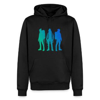 Bloc Escalade Femmes Escalade Hommes - Sweat à capuche Premium bio Homme - noir - Devant - Nico (187cm)