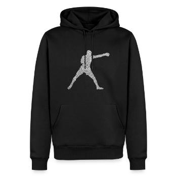 Boxen Fingerabdruck Boxsport Boxer - Männer Premium Bio Hoodie - Schwarz - Vorne - Nico (187cm)