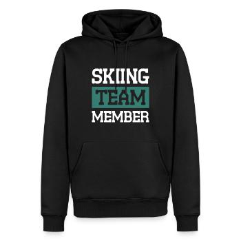 Équipe de ski - Sweat à capuche Premium bio Homme - noir - Devant - Nico (187cm)