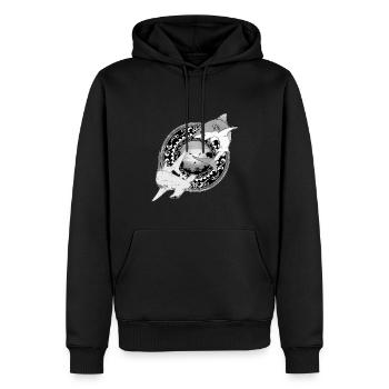 Hammerhai Weißer Hai Hawaiianisch - Männer Premium Bio Hoodie - Schwarz - Vorne - Nico (187cm)