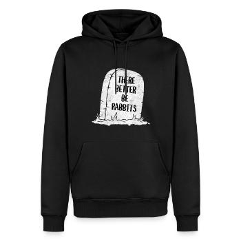Il vaut mieux qu’il y ait des lapins pierre tombale - Sweat à capuche Premium bio Homme - noir - Devant - Nico (187cm)