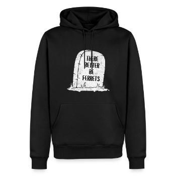 Il vaut mieux qu’il y ait des furets pierre tombale - Sweat à capuche Premium bio Homme - noir - Devant - Nico (187cm)