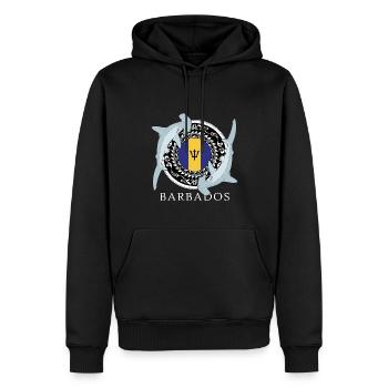 Barbados Hammerhai - Männer Premium Bio Hoodie - Schwarz - Vorne - Nico (187cm)