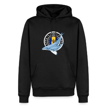 Barbados Buckelwale - Männer Premium Bio Hoodie - Schwarz - Vorne - Nico (187cm)