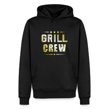 Grill Crew - Männer Premium Bio Hoodie - Schwarz - Vorne - Nico (187cm)