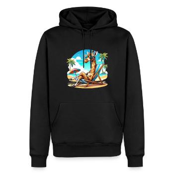 Urlaub Glückseligkeit Giraffe Faul für einen - Männer Premium Bio Hoodie - Schwarz - Vorne - Nico (187cm)
