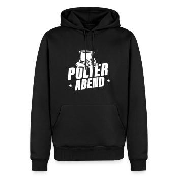 Polterabend 2024 - Männer Premium Bio Hoodie - Schwarz - Vorne - Nico (187cm)