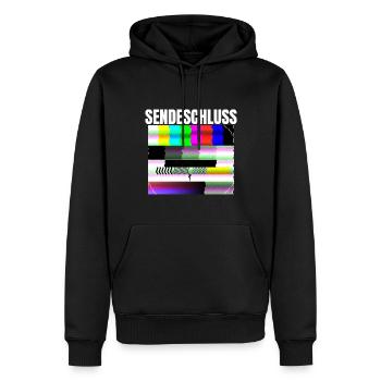 Testbild Röhrenbildschirm Testbild Sendepause 80s - Männer Premium Bio Hoodie - Schwarz - Vorne - Nico (187cm)