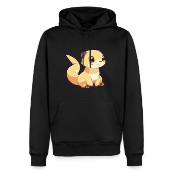 Mungo - Männer Premium Bio Hoodie - Schwarz - Vorne - Nico (187cm)