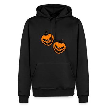 Pumpkin grimace Halloween creepy - Men’s Premium Organic Hoodie - black - Front - Nico (187cm)