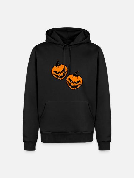 Pumpkin grimace Halloween creepy - Men’s Premium Organic Hoodie - black
