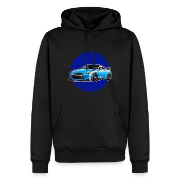 Jdm Halloween edition / Tuning Mechaniker Kostüm - Männer Premium Bio Hoodie - Schwarz - Vorne - Nico (187cm)