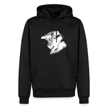 Vélo de montagne Femme VTT VTT Homme - Sweat à capuche Premium bio Homme - noir - Devant - Nico (187cm)