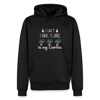 I Can't I Have Plans In My Garden - Männer Premium Bio Hoodie - Schwarz - Vorne - Nico (187cm)