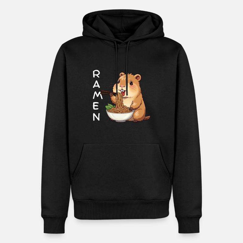 Ramen Capybara - Männer Premium Bio Hoodie - Schwarz