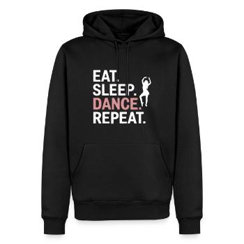 Eat Sleep Dance Repeat - Männer Premium Bio Hoodie - Schwarz - Vorne - Nico (187cm)