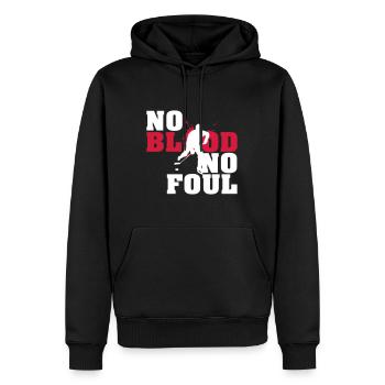 Eishockey: No blood no foul - Männer Premium Bio Hoodie - Schwarz - Vorne - Nico (187cm)