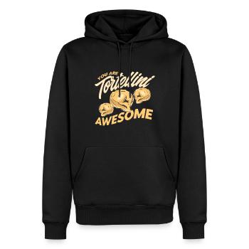 Noodles Noodle Lover Lasagne Spaghetti Cadeau - Sweat à capuche Premium bio Homme - noir - Devant - Nico (187cm)