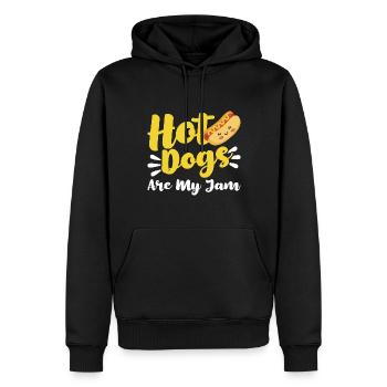Hot Dogs sind meine Marmelade Hot Dog Geschenk - Männer Premium Bio Hoodie - Schwarz - Vorne - Nico (187cm)