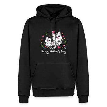 Animal Mom cat for Mother s Day - Men’s Premium Organic Hoodie - black - Front - Nico (187cm)